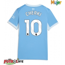 Camiseta Manchester City Rayan Cherki #10 Primera Equipación para mujer 2026-27 manga corta